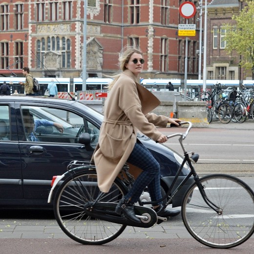 An omafiets on the run in Amsterdam
