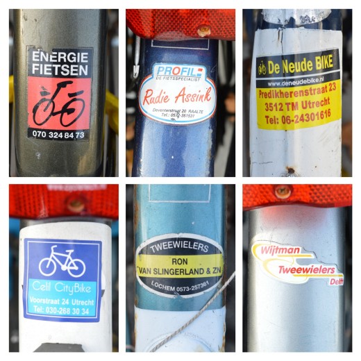 Bicycle shop stickers, you'll notice usually every bicycle has one